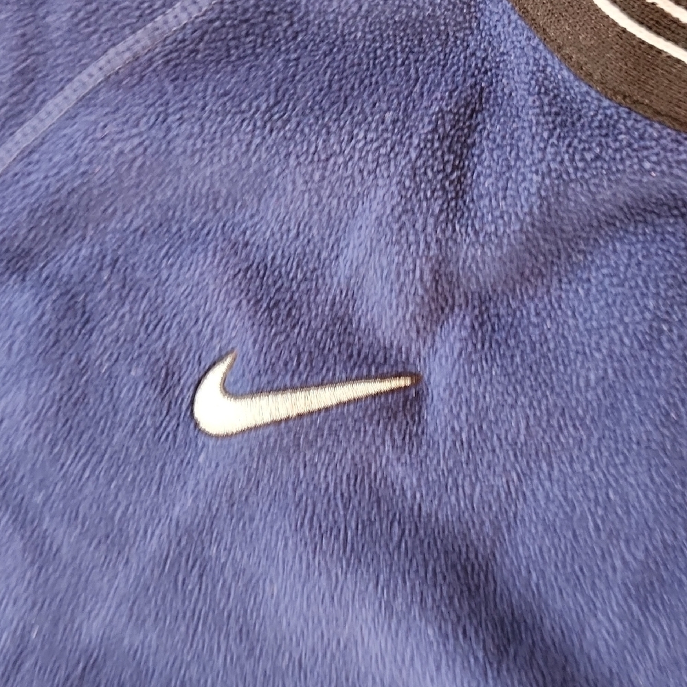 Nike Royal Blue Fleece Pullover with White Swoosh - Picture 3 of 5